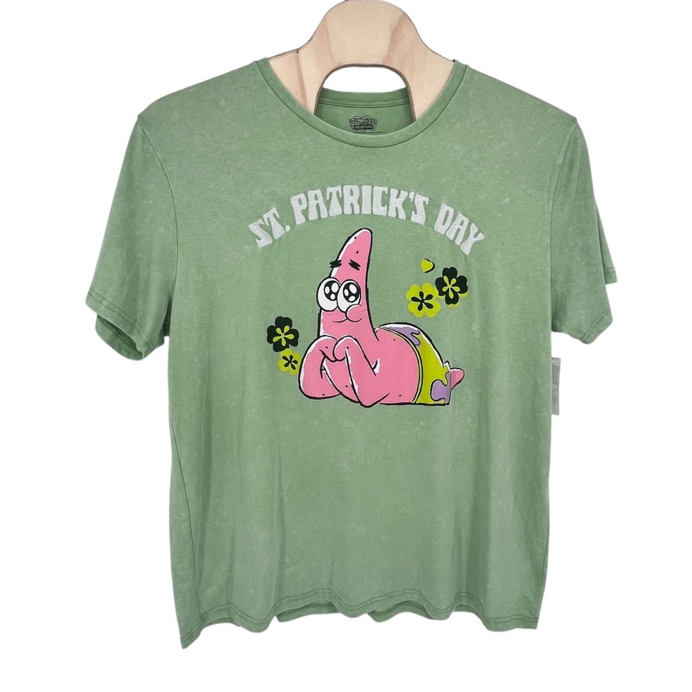 Nickelodeon SpongeBob Patrick Star T-Shirt Women 3XL Green St Patricks Day New